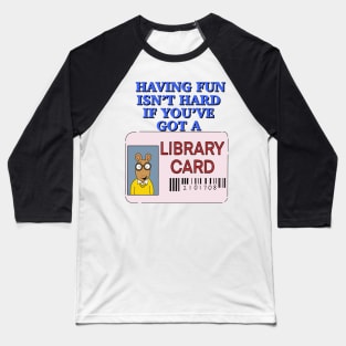 Library Card Baseball T-Shirt